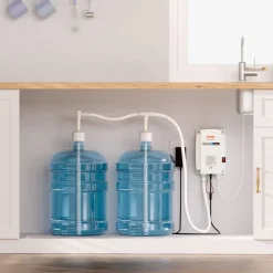 VEVOR Bottled Water Dispenser Pump System, 2x5 Gallon Dispensing System, Automatic Electric Water Dispenser, Double-Pipe Water Jug Pump, Compatible Use with Coffee/Tea Machine, Refrigerator, Ice Maker