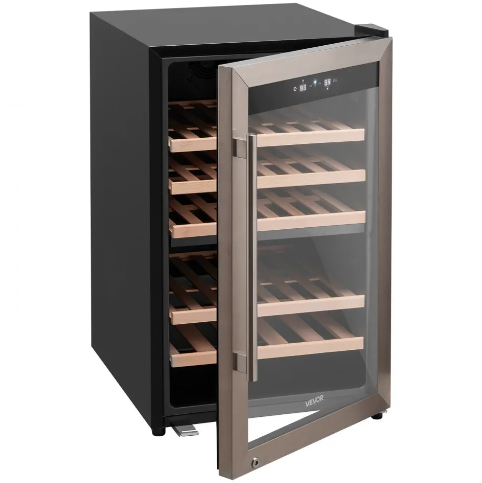 VEVOR 52 Bottle Wine Fridge, Freestanding Wine Cooler Refrigerator, Dual Zone Cooler, 41℉ to 65℉ Adjustable Temp Mini Cellar, Glass Door, For Home Office Bar, Red White Champagne or Sparkling Wines