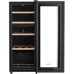 VEVOR 20 Bottle Wine Fridge, Freestanding Wine Cooler Refrigerator, Dual Zone Cooler, 41℉ to 65℉ Adjustable Temp Mini Cellar, Glass Door, For Home Office Bar, Red White Champagne or Sparkling Wines