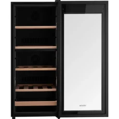 VEVOR 32 Bottle Wine Fridge, Freestanding Wine Cooler Refrigerator, Dual Zone Cooler, 41℉ to 65℉ Adjustable Temp Mini Cellar, Glass Door, For Home Office Bar, Red White Champagne or Sparkling Wines