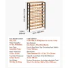 VEVOR 48 Bottle Wine Rack,8-Tier Wine Bottle Holder,Freestanding Floor Display Wine Storage Shelves with Wood Table Top,For Kitchen Pantry, Cellar, Bar, Dining Room, Living Room, Black