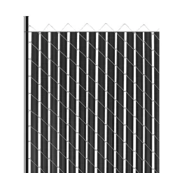VEVOR Bottom Locking Privacy Slats, Single-Wall Vertical Bottom-Locking Slats for Chain-Link Fence, High-Density HDPE Chain Link Slats Ideally Fit 5' High Fence for Garden, Farm, Sports Field(Green)