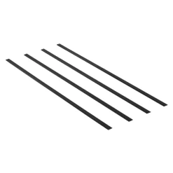 VEVOR Bottom Locking Privacy Slats, Double-Wall Vertical Bottom-Locking Slats for Chain-Link Fence, High-Density HDPE Chain Link Slats Ideally Fit 6' High Fence for Garden, Farm, Sports Field(Black)