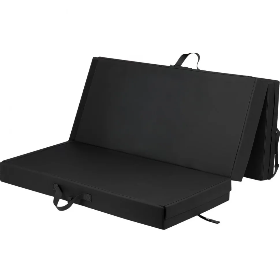 VEVOR Bouldering Crash Pad, Tri-Fold Rock Climbing Crash Pad with Adjustable Backpack Straps and Handle, Foldable Lightweight for Indoor Bouldering & Outdoor Climbing, Folded Size 48" x 22.2" x 15"