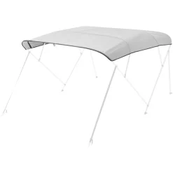 VEVOR 4 Bow Bimini Top Replacement Cover, 8 ft Long Durable 600D Marine Grade Waterproof Sun Shade Boat Canopy with Storage Boot, Easy Install Zipper Sleeve Awning, 96"L x (97"-103")W, Gray (No Frame)