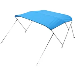 VEVOR 3 Bow Boat Bimini Top, 600D Polyester Canopy with Aluminum Alloy Frame, Waterproof & Sun Shade Boat Awning Canopy with Storage Bag, 2 Support Poles, 4 Straps, 72