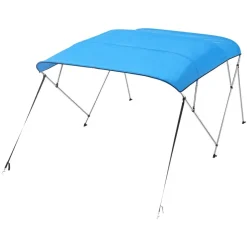 VEVOR 4 Bow Boat Bimini Tops, 600D Polyester Canopy with Aluminum Alloy Frame, Waterproof & Sun Shade Boat Awning Canopy with Storage Bag, 2 Support Poles, 4 Straps, 8'Lx(91