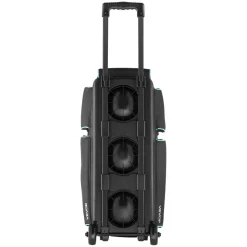VEVOR Bowling Ball Bag, 3 Ball Double Roller Bowling Bag with Wheels, Featuring a Separate Compartment for Shoes (Up To US Size 16) & Oversized Accessory Pocket, Retractable Handle Extends to 41.34 in