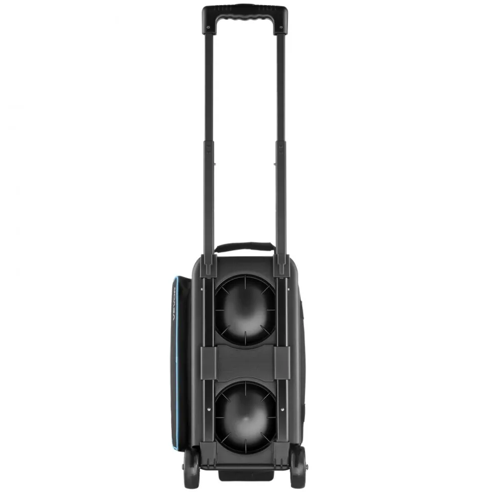 VEVOR Bowling Ball Bag, 2 Ball Double Roller Bowling Bag with Wheels, Featuring a Separate Compartment for Shoes (Up To US Size 16) & Oversized Accessory Pocket, Retractable Handle Extends to 41.32 in