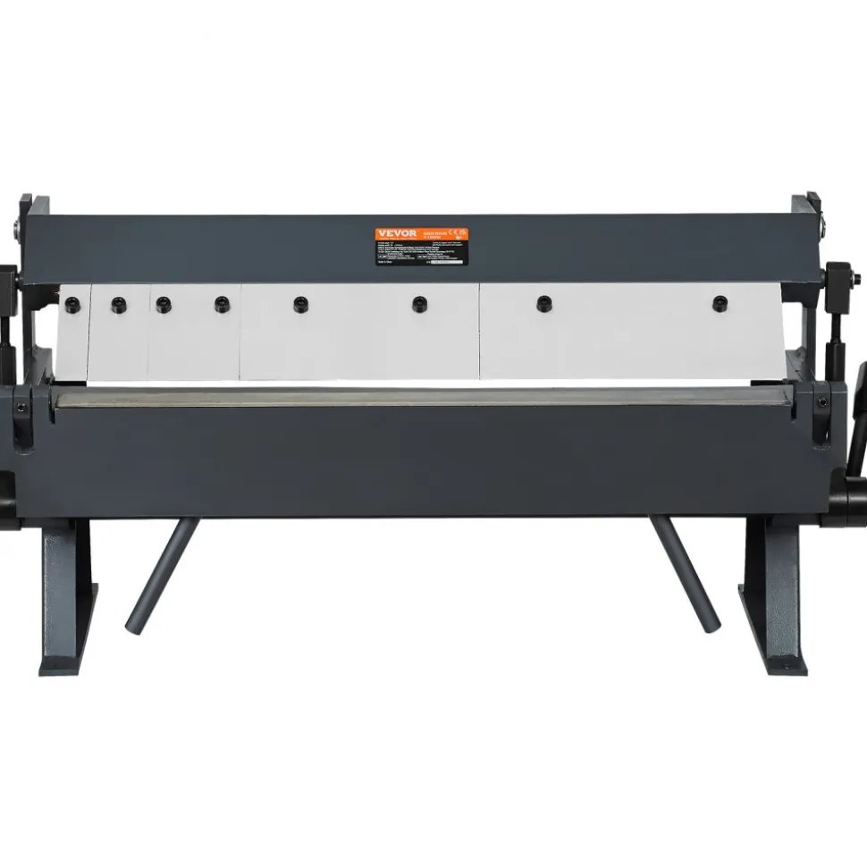 VEVOR Box and Pan Brake, 24-Inch, 0-130 Degrees Sheet Metal Bending Brake, Portable Metal Bender with 20 Gauge Low Carbon Steel 14 Gauge Aluminum Capacity, 5 Adjustable Fingers for Metal Bending