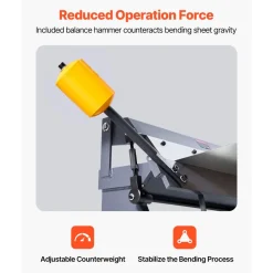 VEVOR Box and Pan Brake, 36 in Sheet Metal Bending Brake,16-Gauge Mild Steel Capacity, 0-135 Degree Adjustable, Metal Bender Machine with 6 Fingers, Heavy-Duty Aluminum Folder for Precise Bending
