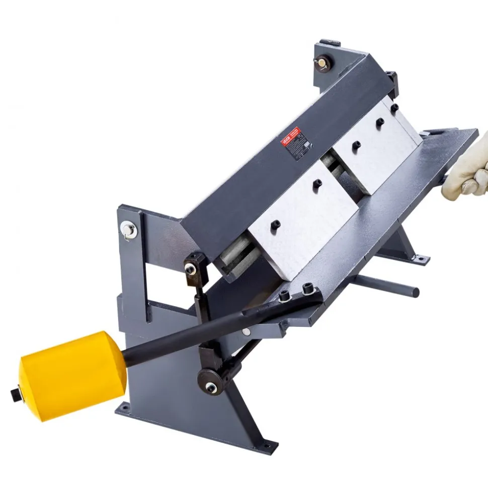 VEVOR Box and Pan Brake, 24 in Sheet Metal Bending Brake,16-Gauge Mild Steel Capacity, 0-135 Degree Adjustable, Metal Bender Machine with 5 Fingers, Heavy-Duty Aluminum Folder for Precise Bending