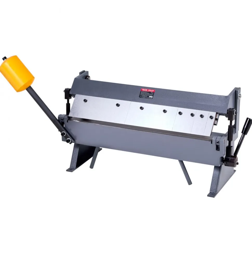 VEVOR Box and Pan Brake, 24 in Sheet Metal Bending Brake,16-Gauge Mild Steel Capacity, 0-135 Degree Adjustable, Metal Bender Machine with 5 Fingers, Heavy-Duty Aluminum Folder for Precise Bending