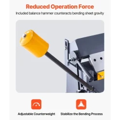 VEVOR Box and Pan Brake, 50 in Sheet Metal Bending Brake,16-Gauge Mild Steel Capacity, 0-135 Degree Adjustable, Metal Bender Machine with 16 Fingers, Heavy-Duty Aluminum Folder for Precise Bending