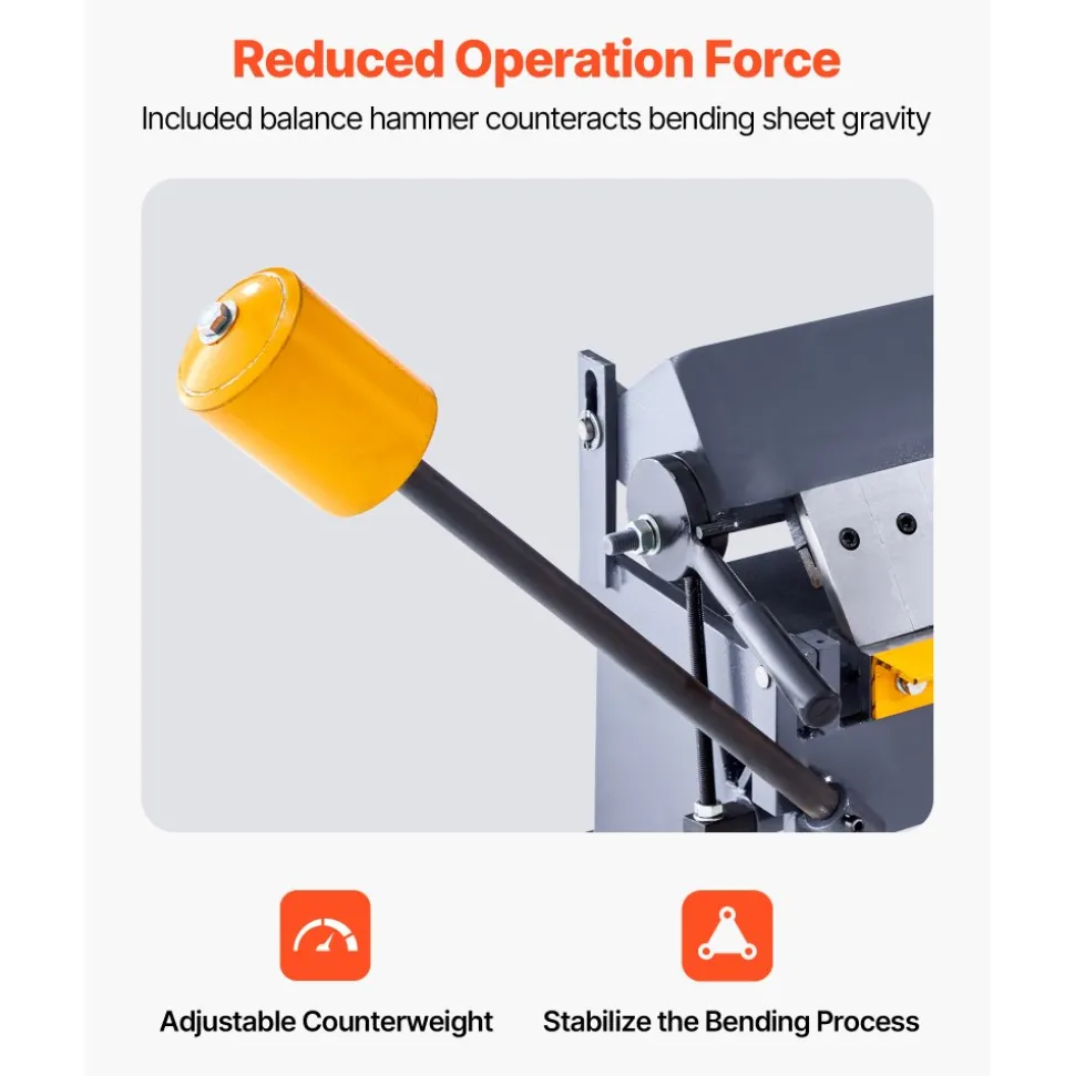 VEVOR Box and Pan Brake, 50 in Sheet Metal Bending Brake,16-Gauge Mild Steel Capacity, 0-135 Degree Adjustable, Metal Bender Machine with 16 Fingers, Heavy-Duty Aluminum Folder for Precise Bending