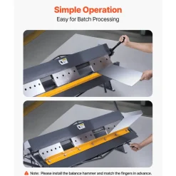 VEVOR Box and Pan Brake, 50 in Sheet Metal Bending Brake,16-Gauge Mild Steel Capacity, 0-135 Degree Adjustable, Metal Bender Machine with 16 Fingers, Heavy-Duty Aluminum Folder for Precise Bending