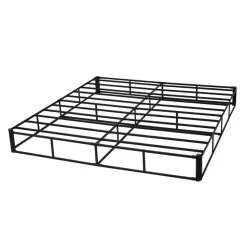 VEVOR Box Spring, King Size Bed Frame with Washable Fabric Cloth, Heavy Duty Metal Frame for King Bed, 9.1 in Mattress Foundation, 3500 lbs Max Weight Capacity, Easy Assembly, 79.1 x 75.8 x 9.1 in