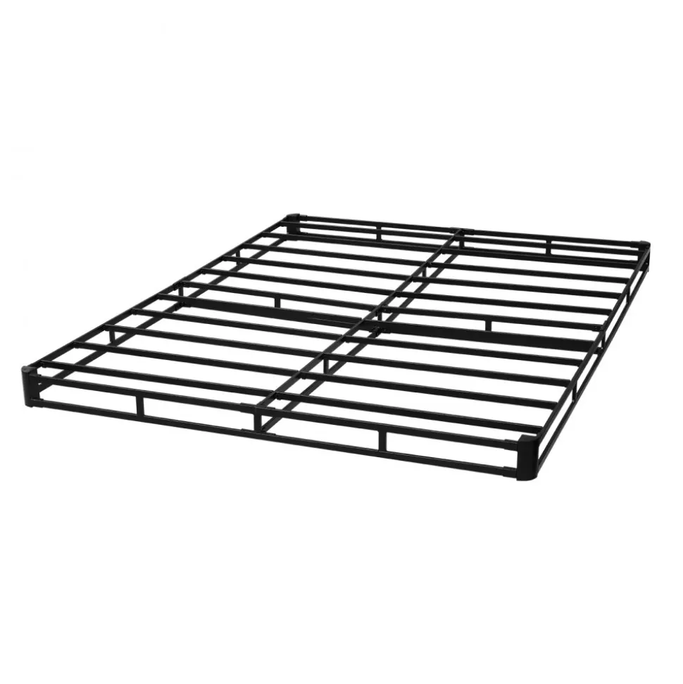 VEVOR Box Spring, Queen Size Bed Frame with Washable Fabric Cloth, Heavy Duty Metal Frame for Queen Bed, 4 in Mattress Foundation, 3500 lbs Max Weight Capacity, Easy Assembly, 79.1 L x 59.4 W x 4 H in