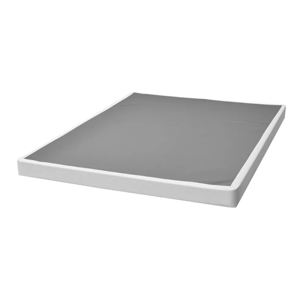VEVOR Box Spring, Queen Size Bed Frame with Washable Fabric Cloth, Heavy Duty Metal Frame for Queen Bed, 4 in Mattress Foundation, 3500 lbs Max Weight Capacity, Easy Assembly, 79.1 L x 59.4 W x 4 H in