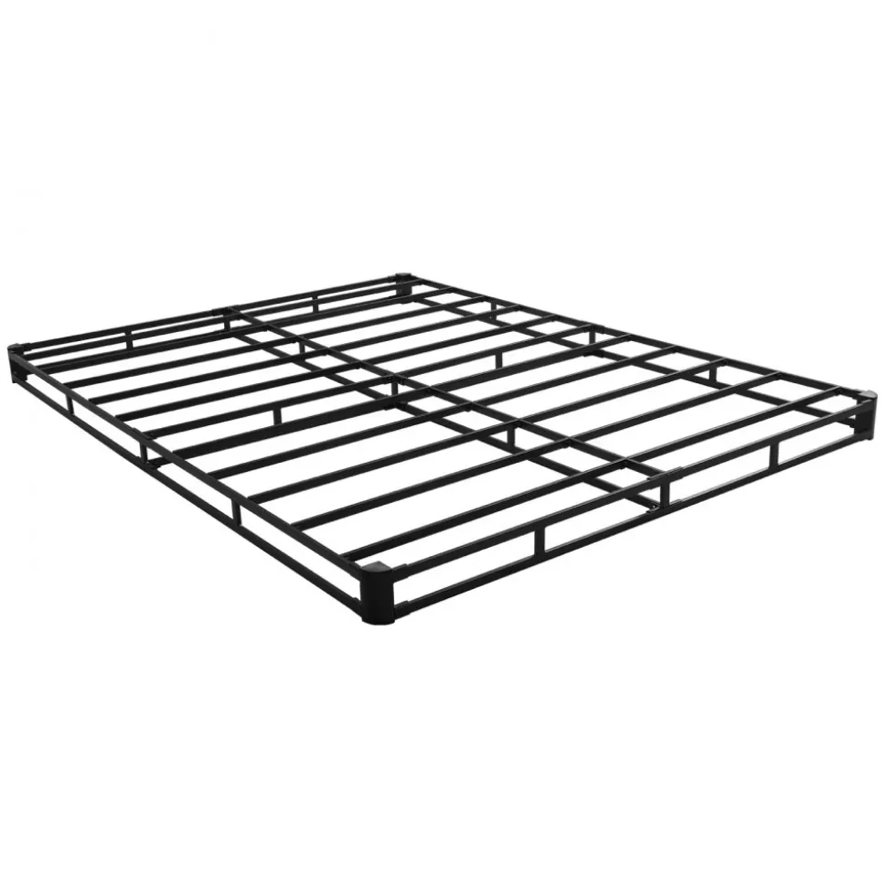 VEVOR Box Spring, Queen Size Bed Frame with Washable Fabric Cloth, Heavy Duty Metal Frame for Queen Bed, 4 in Mattress Foundation, 3500 lbs Max Weight Capacity, Easy Assembly, 79.1 L x 59.4 W x 4 H in