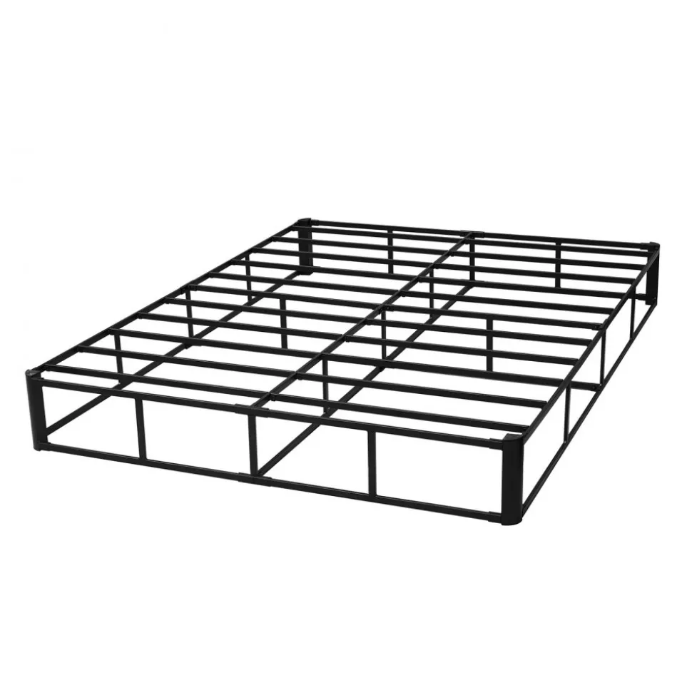 VEVOR Box Spring, Queen Size Bed Frame with Washable Fabric Cloth, Heavy Duty Metal Frame for Queen Bed, 9.1 in Mattress Foundation, 3500 lbs Max Weight Capacity, Easy Assembly, 79.1 x 59.6 x 9.1 in