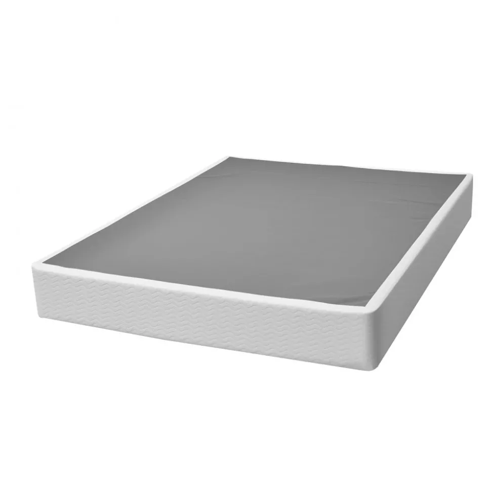VEVOR Box Spring, Queen Size Bed Frame with Washable Fabric Cloth, Heavy Duty Metal Frame for Queen Bed, 5.1 in Mattress Foundation, 3500 lbs Max Weight Capacity, Easy Assembly, 79.1 x 59.6 x 5.1 in