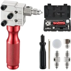 VEVOR Brake Line Flaring Tool Kit, 45° Single & Double Flare Tool for 3/16