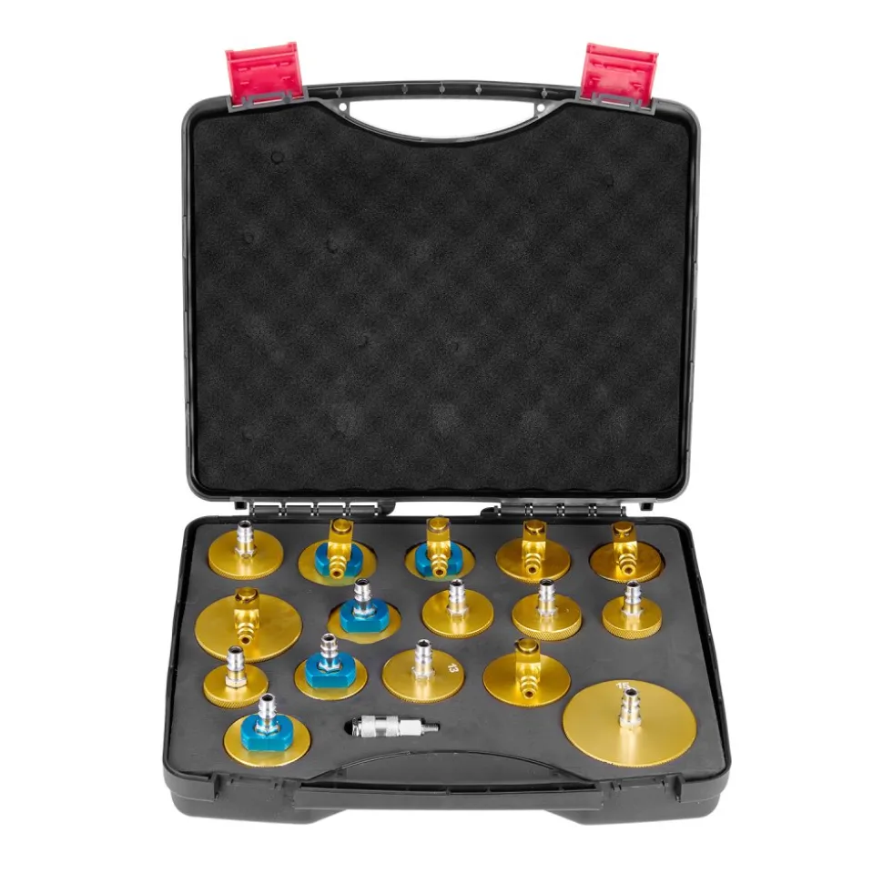VEVOR Brake Master Bleeder Kit, 17 Pcs, Professional Brake Bleeder Adapter Set with Complete Kit & Handle, Durable Brake Bleeder Adapter for Brake Fluid Filling Fit for Most New & Old Vehicles