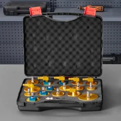 VEVOR Brake Master Bleeder Kit, 17 Pcs, Professional Brake Bleeder Adapter Set with Complete Kit & Handle, Durable Brake Bleeder Adapter for Brake Fluid Filling Fit for Most New & Old Vehicles