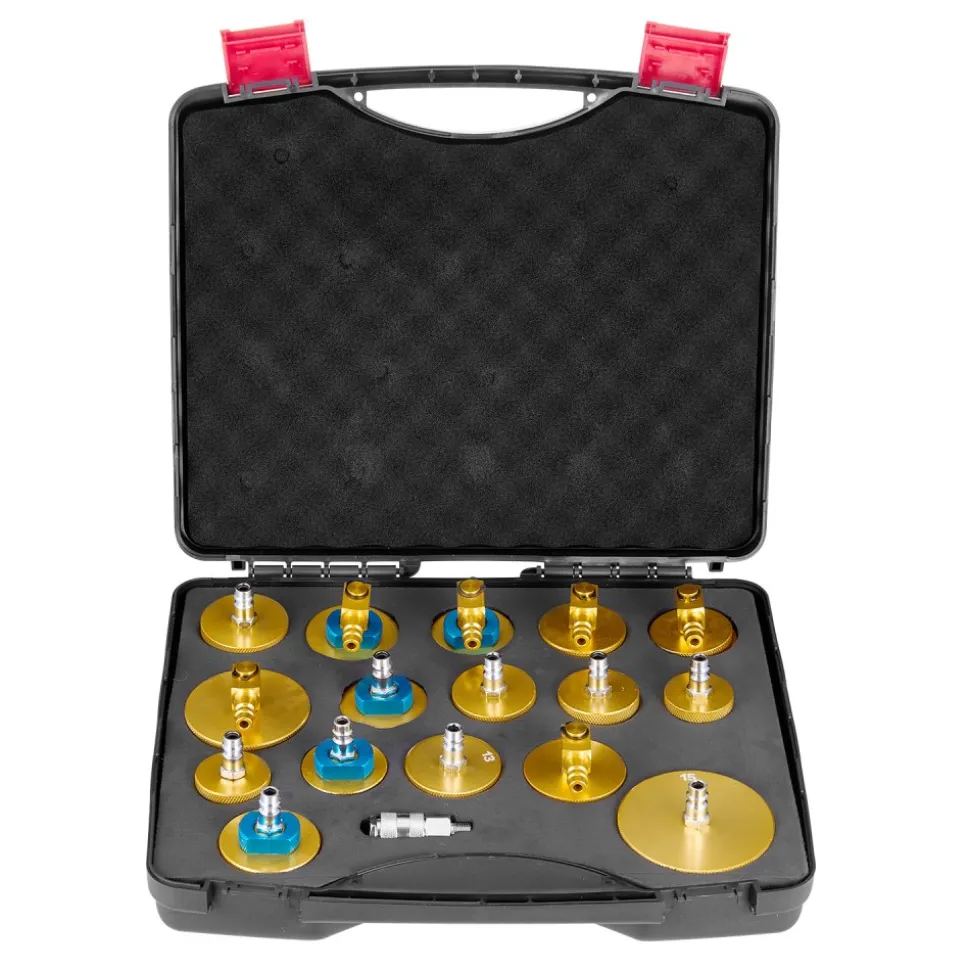 VEVOR Brake Master Bleeder Kit, 17 Pcs, Professional Brake Bleeder Adapter Set with Complete Kit & Handle, Durable Brake Bleeder Adapter for Brake Fluid Filling Fit for Most New & Old Vehicles
