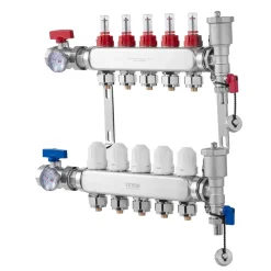 VEVOR 5-Branch Radiant Heat Manifold, 1/2