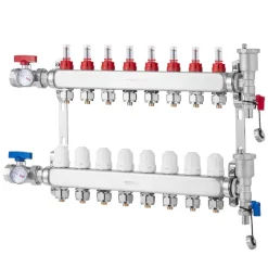 VEVOR 8-Branch Radiant Heat Manifold, 1/2