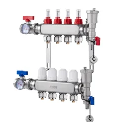 VEVOR 4-Branch Radiant Heat Manifold, 1/2