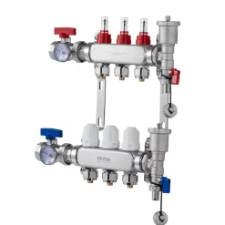VEVOR 3-Branch Radiant Heat Manifold, 1/2