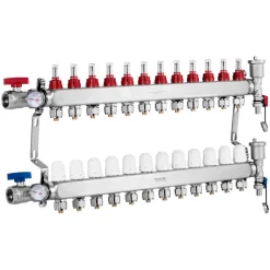 VEVOR 12-Branch Radiant Heat Manifold, 1/2