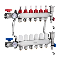 VEVOR 6-Branch Radiant Heat Manifold, 1/2