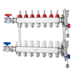 VEVOR 7-Branch Radiant Heat Manifold, 1/2