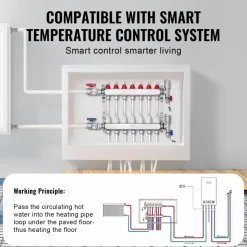 VEVOR 7-Branch Radiant Heat Manifold, 1/2