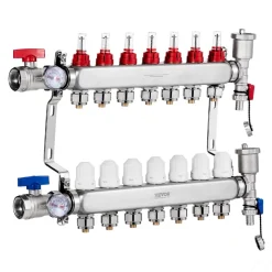 VEVOR 7-Branch Radiant Heat Manifold, 1/2