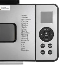 VEVOR Bread Maker, 19-in-1 2LB Dough Machine, Nonstick Ceramic Pan Automatic Breadmaker with Gluten Free Setting, Whole Wheat Bread Making, Digital, Programmable, 3 Loaf Sizes, 3 Crust Colors