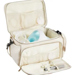 VEVOR Breast Pump Bag, Breast Feeding Bag with Ice Pack, Fits for S1/S2, Pumping Accessories & Breastmilk Storage, Portable Pump Carrying Case for Work, Travel and Family Use, Grey