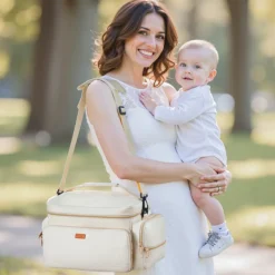 VEVOR Breast Pump Bag, Breast Feeding Bag with Ice Pack, Fits for S1/S2, Pumping Accessories & Breastmilk Storage, Portable Pump Carrying Case for Work, Travel and Family Use, Grey