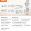 VEVOR Breast Pump, Wearable Electric Breast Pumps Hands Free, 4 Mode & 12 Levels, 300mmHg Strong Suction, Ultra-Quiet Rechargeable Portable Breastfeeding Pump with LED Display, 24mm Insert/28mm Flange