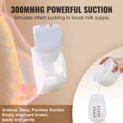 VEVOR Breast Pump, Wearable Electric Breast Pumps Hands Free, 4 Mode & 12 Levels, 300mmHg Strong Suction, Ultra-Quiet Rechargeable Portable Breastfeeding Pump with LED Display, 24mm Insert/28mm Flange