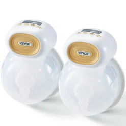 VEVOR Breast Pump, Wearable Electric Breast Pumps Hands Free, 4 Mode & 12 Levels, 300mmHg Strong Suction, Ultra-Quiet Rechargeable Portable Breastfeeding Pump with LED Display, 24mm Insert/28mm Flange
