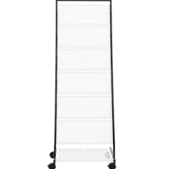 VEVOR Brochure Display Rack, 6-Tier Magazine Literature Display Stand, Floor Standing Magazine Rack Newspaper Catalog Holders, Movable with 4 Wheels (2 Lockable) for Shop Exhibitions Office, 6 Pockets