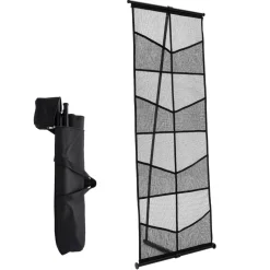 VEVOR Brochure Display Stand, 4-Tier 8 Pockets Mesh Literature Display Holder, Floor Standing Magazine Newspaper Catalog Rack, Lightweight and Portable with Carrying Bag for Shop Exhibitions Office
