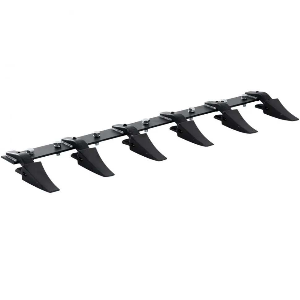 VEVOR Bucket Tooth Bar, 48'', Heavy Duty Tractor Bucket 6 Teeth Bar for Loader Tractor Skidsteer, 4560 lbs Load-Bearing Capacity Bolt On Design, for Efficient Soil Excavation and Bucket Protection