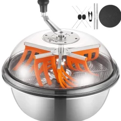 VEVOR Bud Leaf Bowl Trimmer, 19 in Manual Bud Trimmer, with Sharp Stainless Steel Blades, Visual Cutting, Wet & Dry Hydroponic Cutting Machine, Twisted Spin Cut for Plants Leaves Buds Flowers