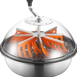 VEVOR Bud Leaf Bowl Trimmer, 24 in Manual Bud Trimmer, with Sharp Stainless Steel Blades, Visual Cutting, Wet & Dry Hydroponic Cutting Machine, Twisted Spin Cut for Plants Leaves Buds Flowers
